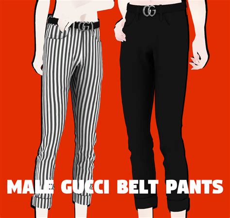 sims4 bedisfull ts4 m gucci belt pants|[sudal] Simple shirt & GUCCI belt pant M .